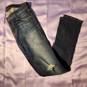 J Brand Indigo Ripped Skinny Jeans